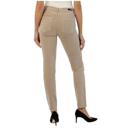 Kut From The Kloth Diana Stretch Skinny Tan Corduroy Size 14 - Picture 2 of 7